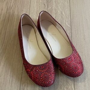 Ruby red flats